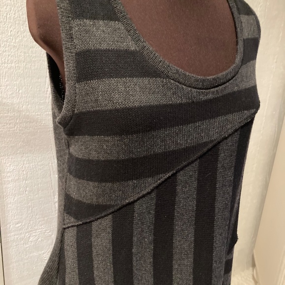 Luukaa Gray & Black Striped Wool Tunic Jumper Size Small NWT - Picture 4 of 13